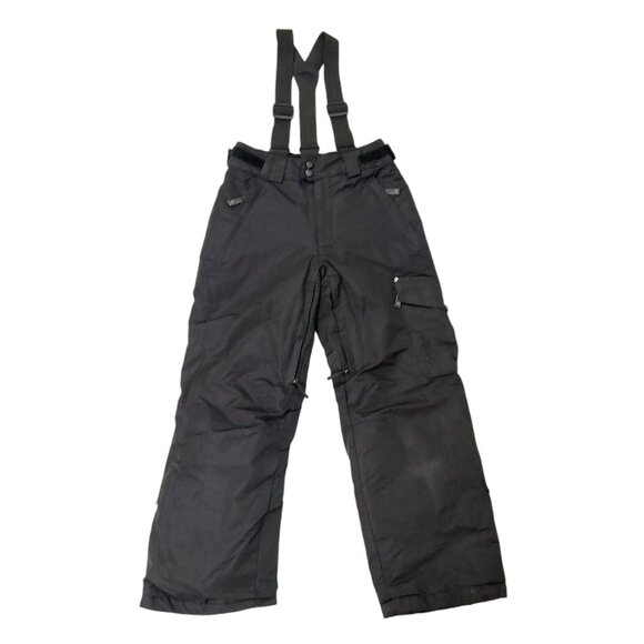 Planet Earth Snow Cargo Pants Kids Small Black Suspenders Warm Insulated Outdoor - Picture 1 of 13